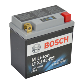 Bosch lithium MC batteri LTX14L-BS 12volt 4Ah +pol til højre